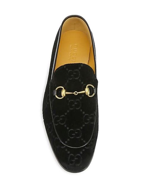 gucci velvet loafers saks